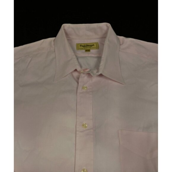 Paul Stuart Dress shirt Pink Button Down Long Sleeve Men's 16.5 L Nice - Picture 2 of 5